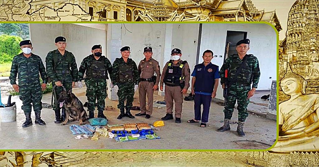 Militaire speurhonden helpen in Chiang Rai bij inbeslagname van 69.000 methamfetamine pillen