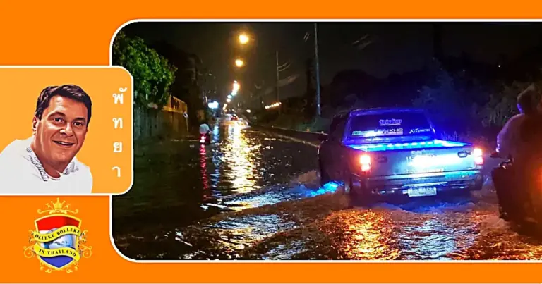 Pattaya wederom geconfronteerd met overstromingen na hevige regenval