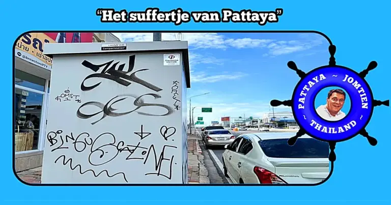 Inwoners van Pattaya dringen aan op serieuze acties tegen het spuit verfvandalisme