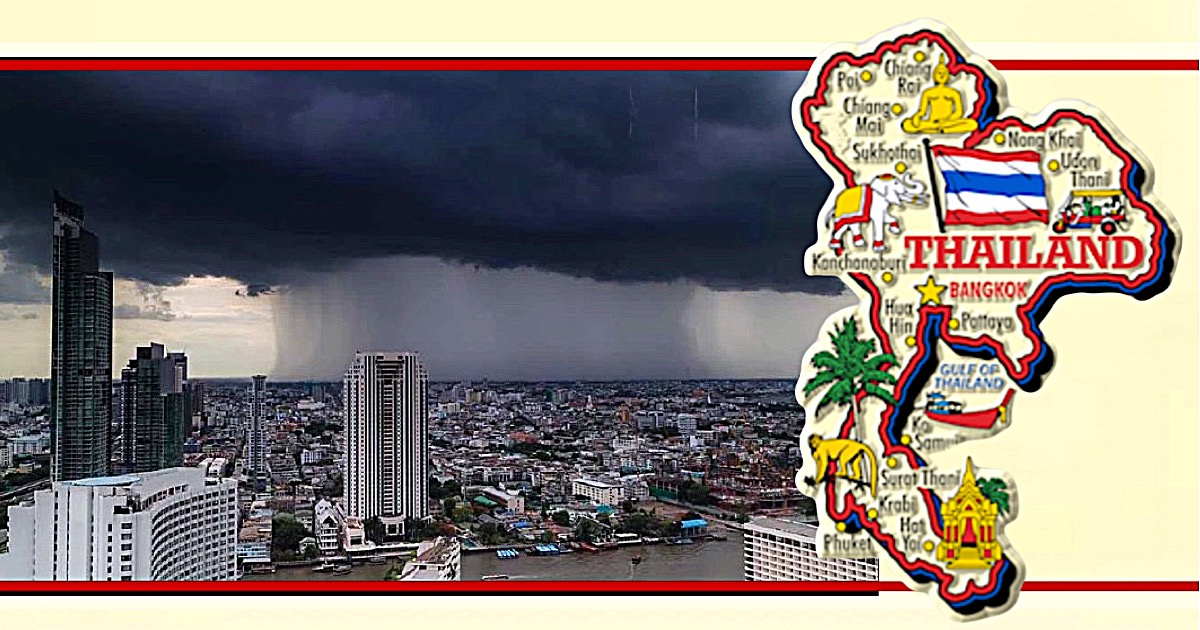 De moesson zal meer regen in Pattaya, Bangkok en de noordoostelijke regio’s gaan veroorzaken
