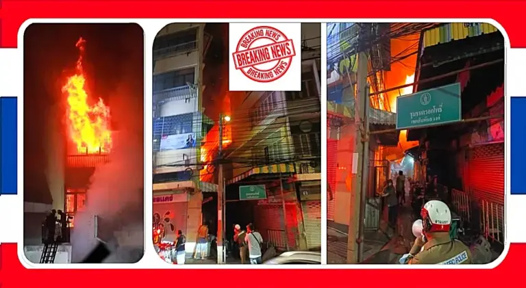 Enorme brand in Thailand’s Chinatown in het hart van Bangkok