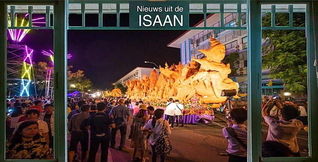 Het kaarsenfestival van Ubon Ratchathani in Noordoost-Thailand is adembenemend mooi