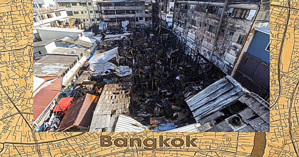 UPDATE | Het is vooralsnog nog steeds onduidelijk waar de brand in Chinatown in de Thaise hoofdstad Bangkok begon, waarbij waarschijnlijk zestig huizen zijn verwoest