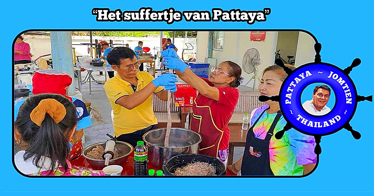 Inwoners van Pattaya leren Isaan-worstjes maken om inkomen te verzekeren