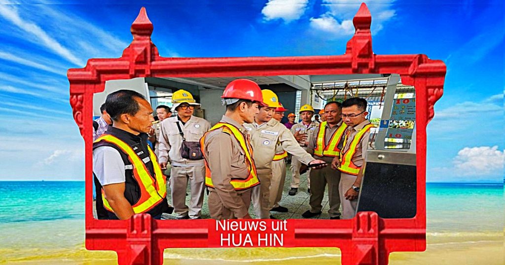 De burgemeester van Hua Hin inspecteert waterautomaten na een elektrocutie-incident in Trang