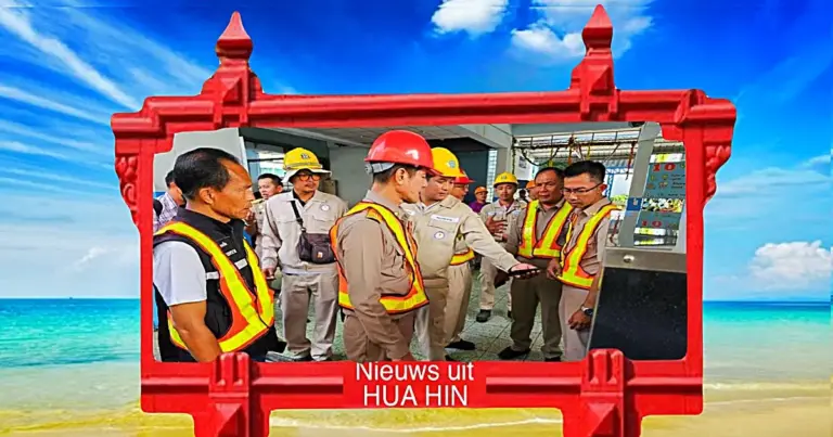 De burgemeester van Hua Hin inspecteert waterautomaten na een elektrocutie-incident in Trang