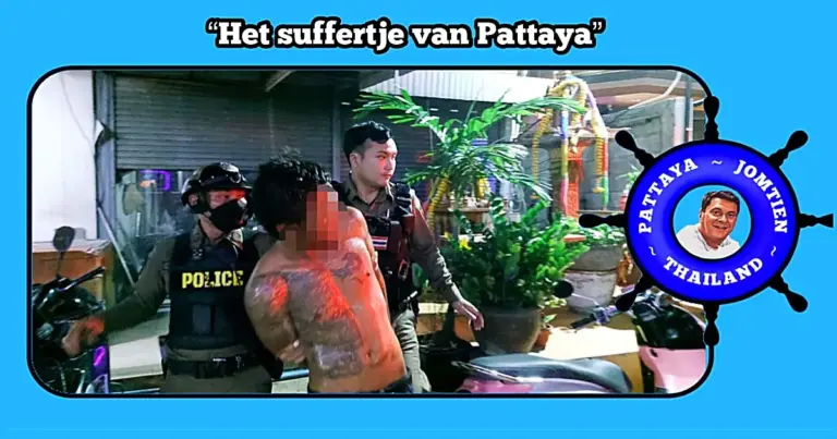 Waanzinnige Thaise man in Pattaya aangehouden na een spoor van geweld in Soi Buakhao 15 