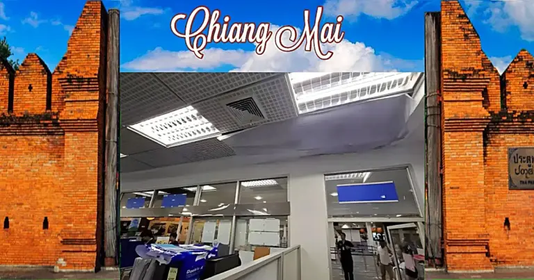 Twee buitenlandse toeristen, w.o. een Nederlandse jongen raakten gewond door vallende plafondtegels op de luchthaven van Chiang Mai