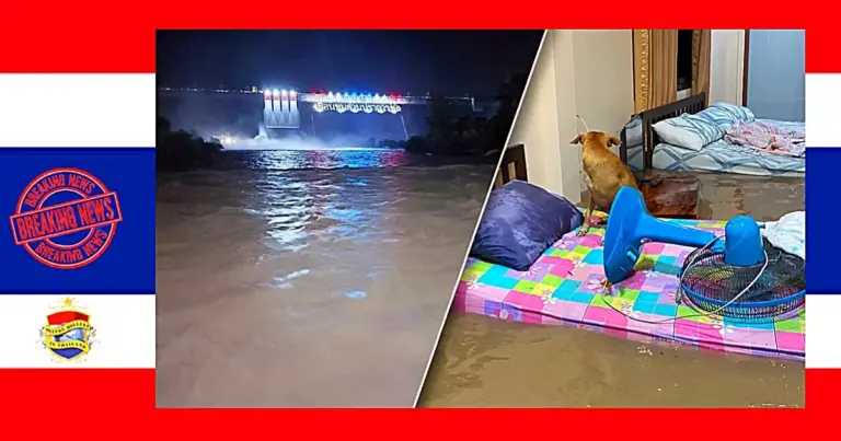 BREAKING |De onaangekondigde lozing van de Khun Dan Prakarnchon-dam veroorzaakt stress en ergernis in Centraal-Thailand 