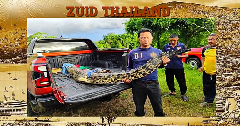 Het zuidelijke gelegen Phuket kan weer opgelucht ademhalen nadat daar een fikse dame van 2,5 meter uit het water was gehaald