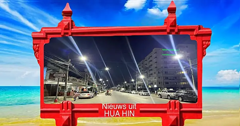 De badplaats Hua Hin heeft de tweede fase van de installatie van LED-straatverlichting achter de rug