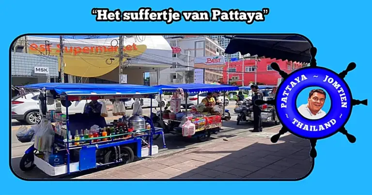 Verkopers met een ‘saleng’ in Pattaya op de bon geslingerd wegens verkeershinder