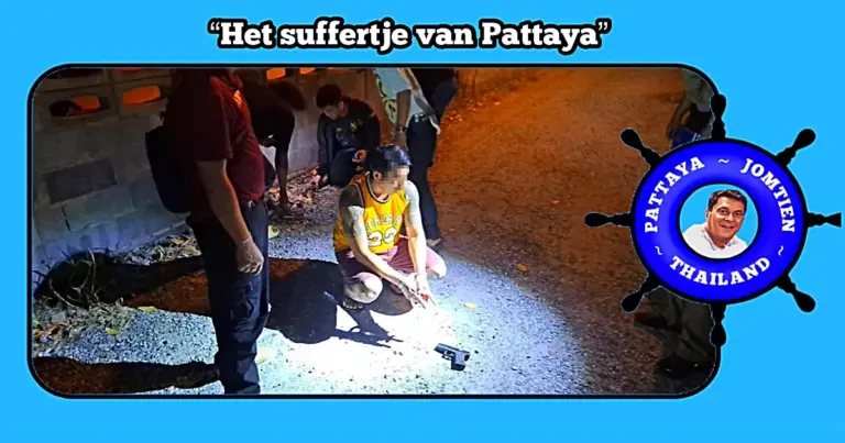 Politie Pattaya arresteert een Thaise man die Koeweitse toeristen met vuurwapen bedreigde