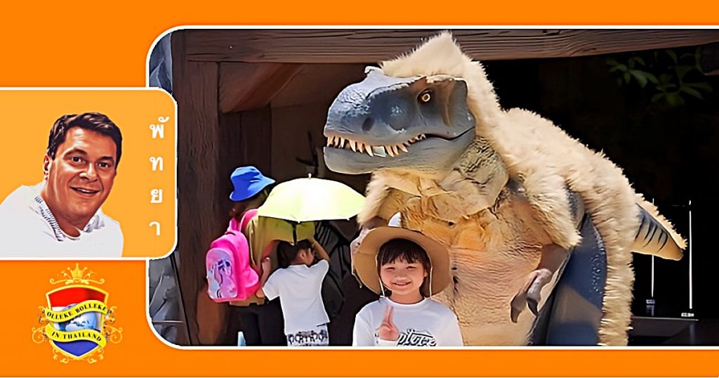 Het Pattaya dinosaurus park van Chonburi viert het eenjarig bestaan met gratis toegang voor kinderen
