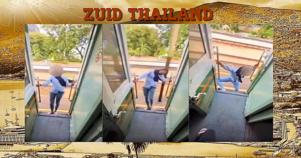 Passagier in Zuid-Thailand gewond tijdens het maken van een videoclip uit rijdende trein