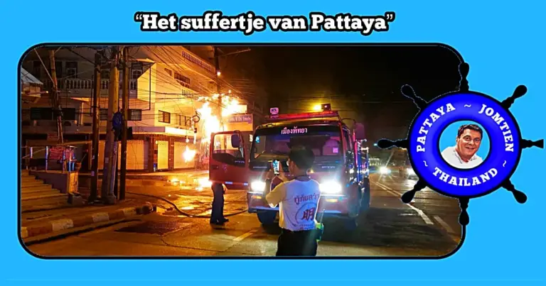Kortsluiting veroorzaakt flinke brand in tambon Naklua van Pattaya