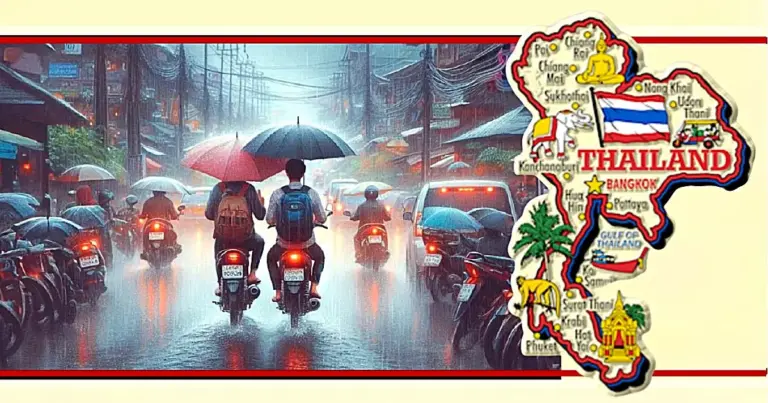 Extreme weersomstandigheden: moesson brengt chaos in heel Thailand,  ook Bangkok wordt niet gespaard