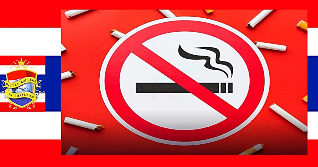 Gezondheidsdienst Thailand gaat een antirook campagne bij alle tabakswinkels verplichten