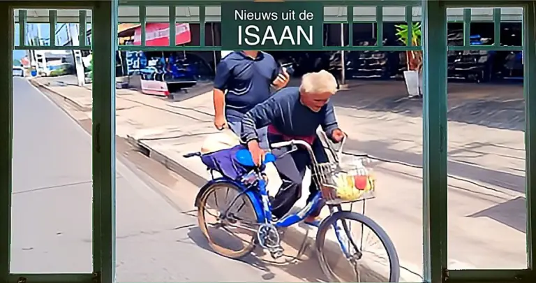 73-jarige opa in Thailand fietst 200 km om zijn kleinkinderen te zien, oma had er even geen zin in!