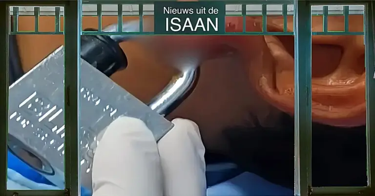 🎥 | Hangslotoorbel veroorzaakt helse pijn bij een Thaise man in Noordoost-Thailand 
