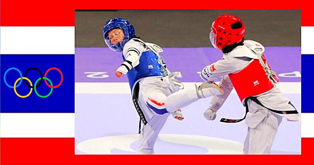 De Para-taekwondo-atleet, Khun Khwansuda Phuangkitcha wint eerste medaille voor Thailand op Paralympische Spelen in Parijs