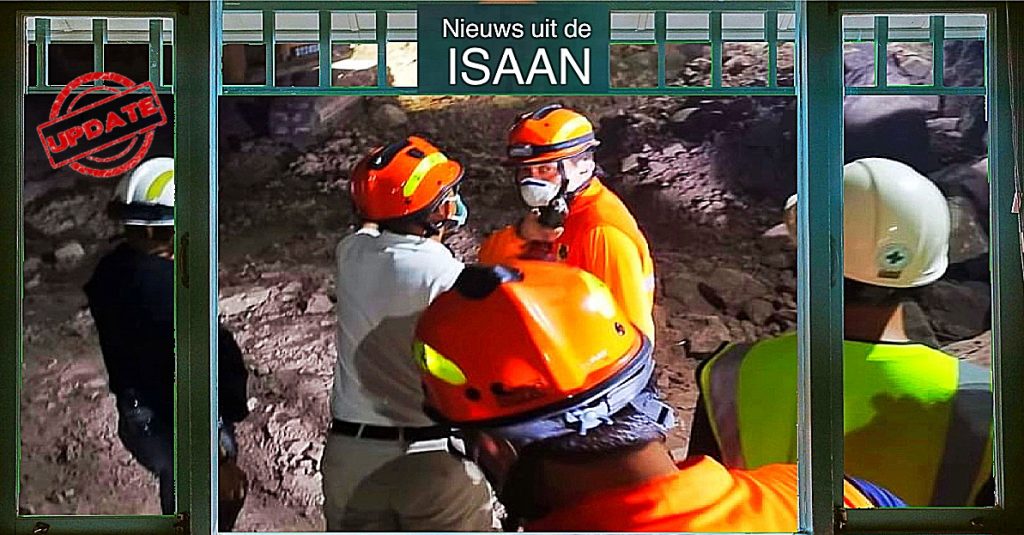 UPDATE | Reddingsactie naar drie vermiste arbeiders in de ingestorte tunnel in Noordoost-Thailand in volle gang 