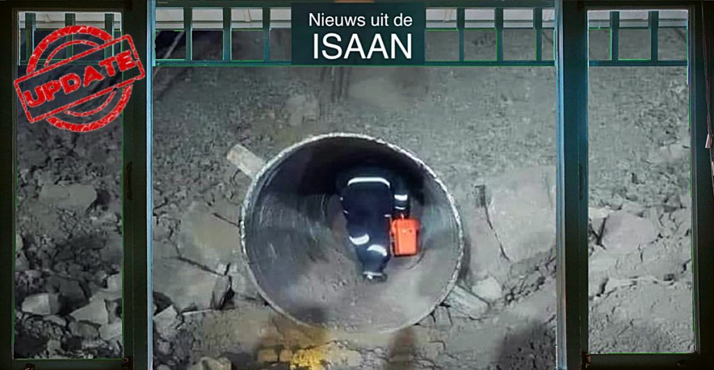 UPDATE | Tekenen van leven in de gestorte treintunnel in Thailand gedetecteerd