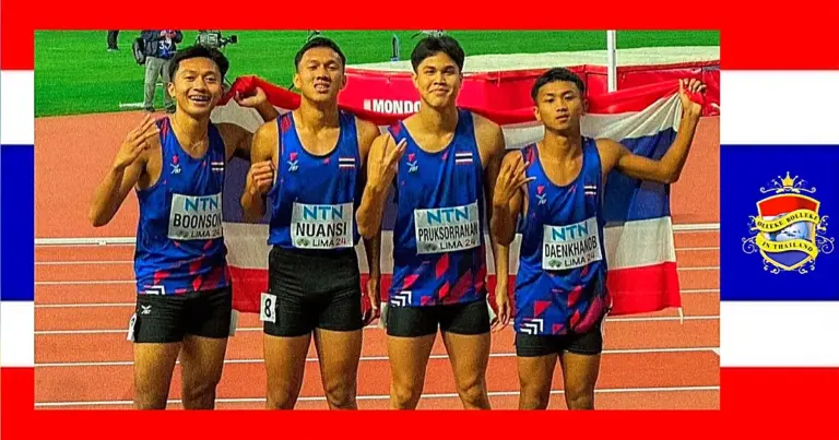 Thailand wint brons op 4×100 meter hardlopen voor mannen op WK atletiek voor junioren