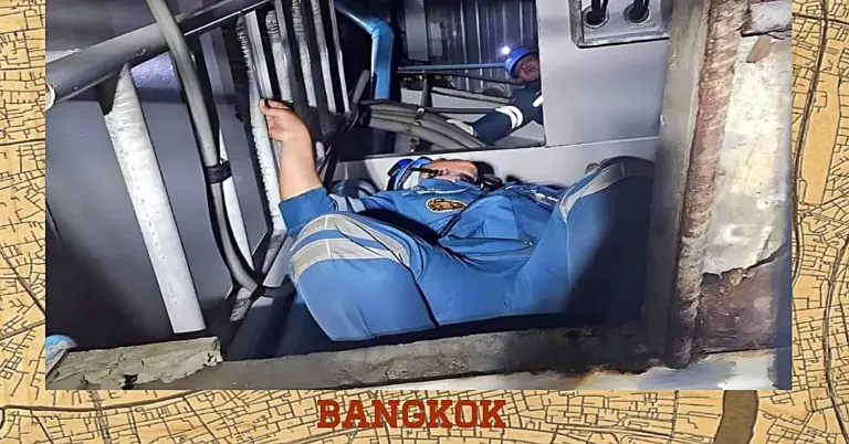 Thaise man ligt maandenlang dood in skywalk in Bangkok, na vermoedelijke poging tot kabeldiefstal