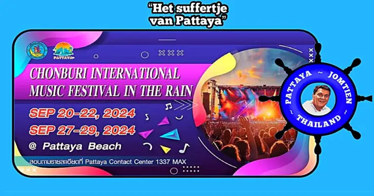 Het muziekfestival is bedoeld om het regenseizoen in Pattaya aangenamer te maken