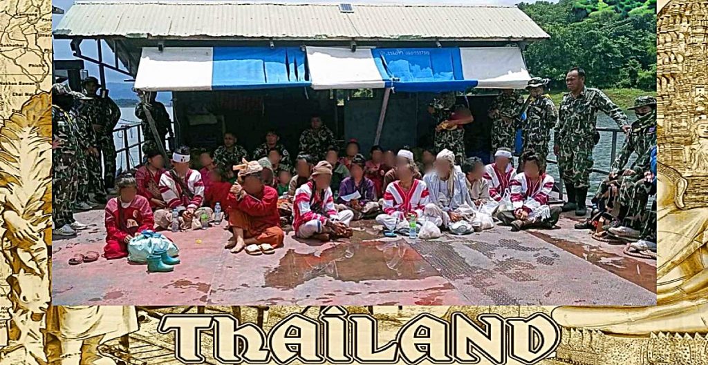 30 Karens in een illegaal kamp in een nationaal park van Kanchanaburi wegens wapenbezit gearresteerd 