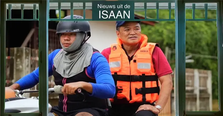 Thaise vice-premier Anutin bezoekt overstromingsgebied Nong Khai, 800 noodpakketten uitgedeeld