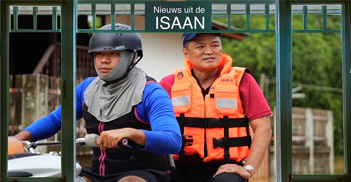 Thaise vice-premier Anutin bezoekt overstromingsgebied Nong Khai, 800 noodpakketten uitgedeeld