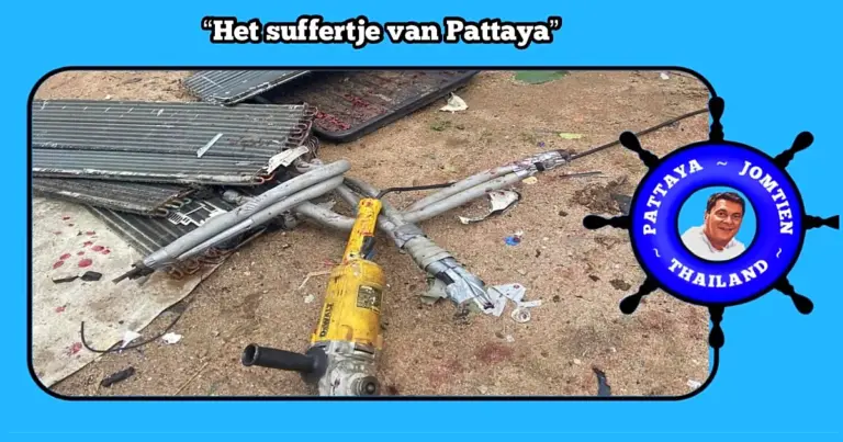 Thaise man ernstig gewond geraakt doordat zijn slijpschijf in sloppenwijk Pattaya uit elkaar spatte