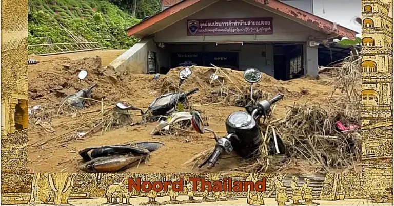 Inwoners van het in Noord-Thailand gelegen Chiang Rai vragen om hulp bij het verwijderen van de modder