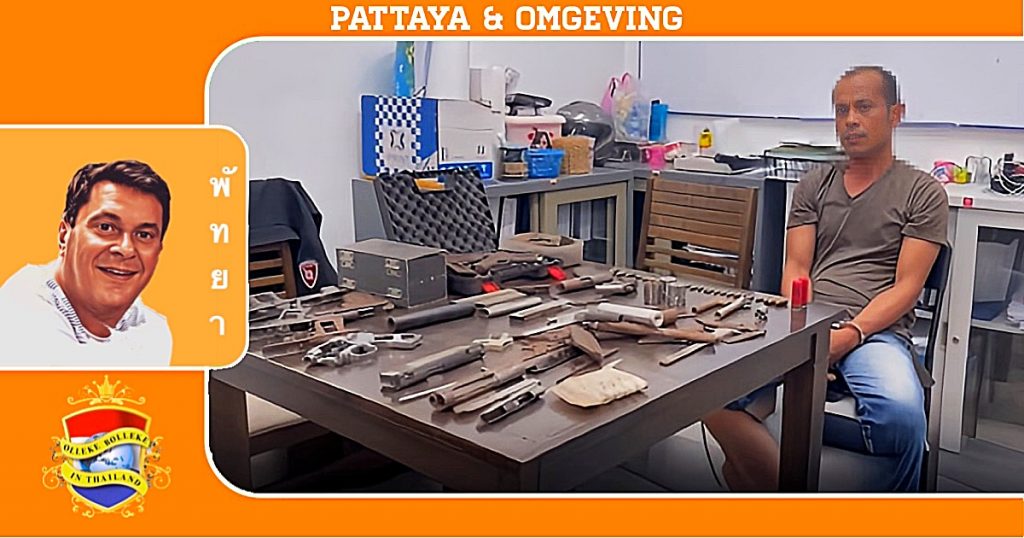 Lasser in Pattaya als illegale wapenmaker ontmaskerd en gearresteerd voor de verkoop van illegale wapens