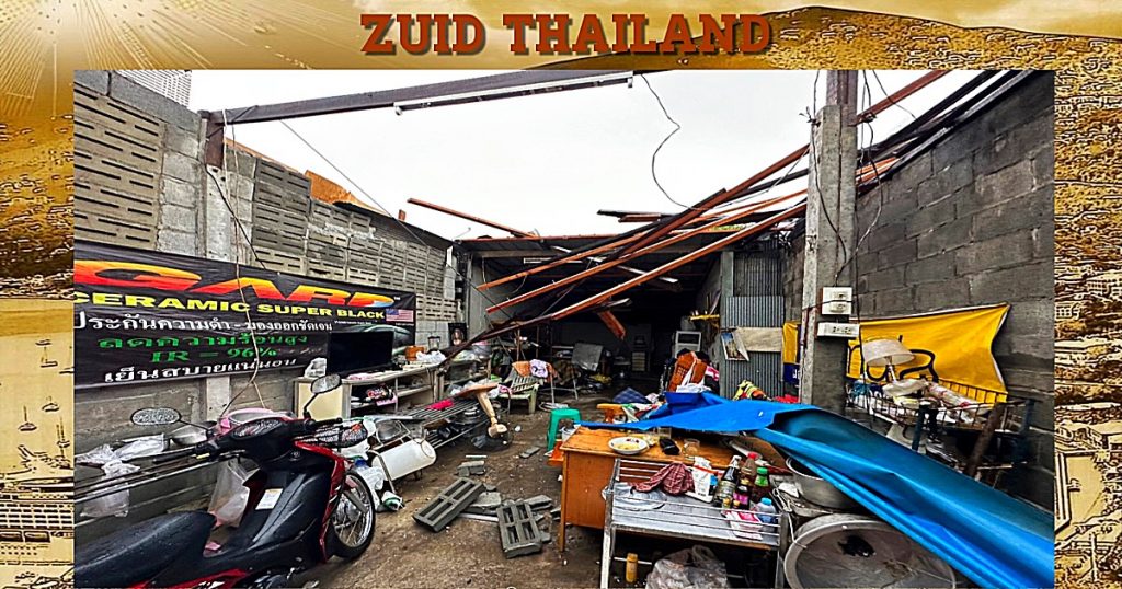 Tornado maakt Zuid-Thailand 14 gezinnen dakloos