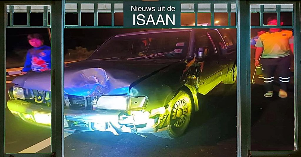 Schoolleraar botst meerdere keren tegen geparkeerde voertuigen in Buriram