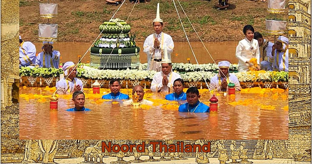 De viering van het “Op Phra Dam Nam Festival” van Phetchabun in Noord-Thailand is een imposante gebeurtenis