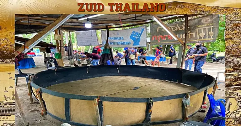 Grote groep gokkers die in Zuid-Thailand hanengevechten hielden opgepakt 