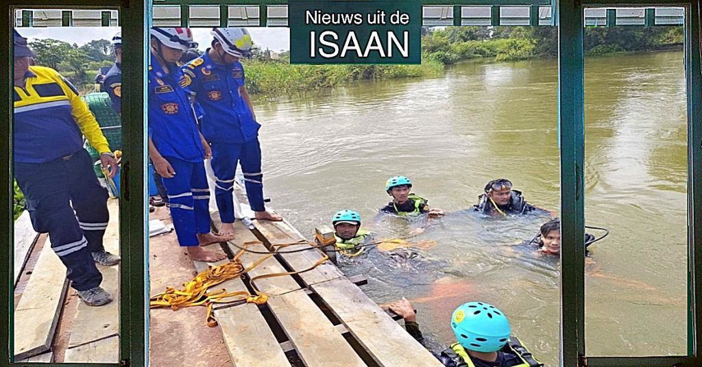 Zoon verdrinkt bij het redden van zijn moeder in het noordoostelijk van Thailand gelegen Buriram
