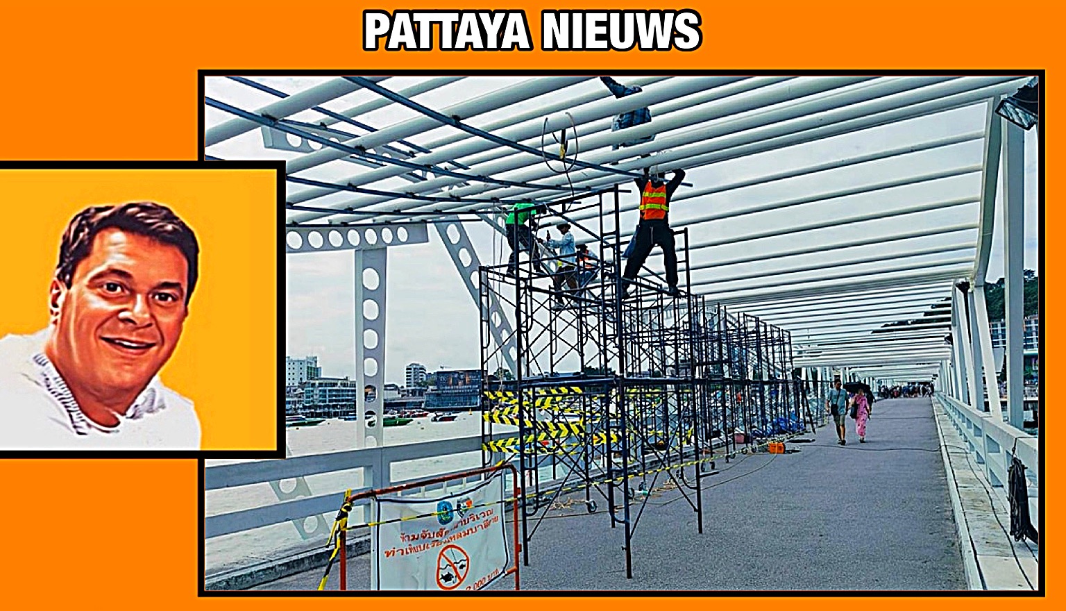 Luifel van Pattaya Bali Hai Pier is binnen twee maanden voltooid, ze belooft de aannemer