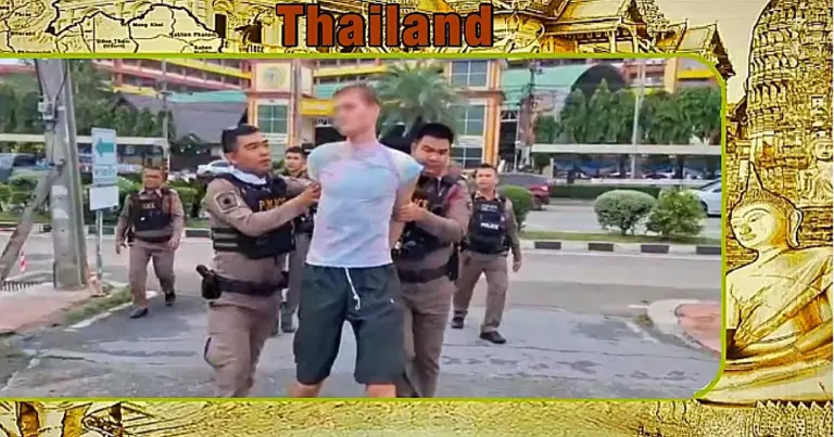 🎥 | Dronken Belg maakte het te bont in Thais politiebureau door op de grond te poepen en in zijn ondergoed rond te dansen 