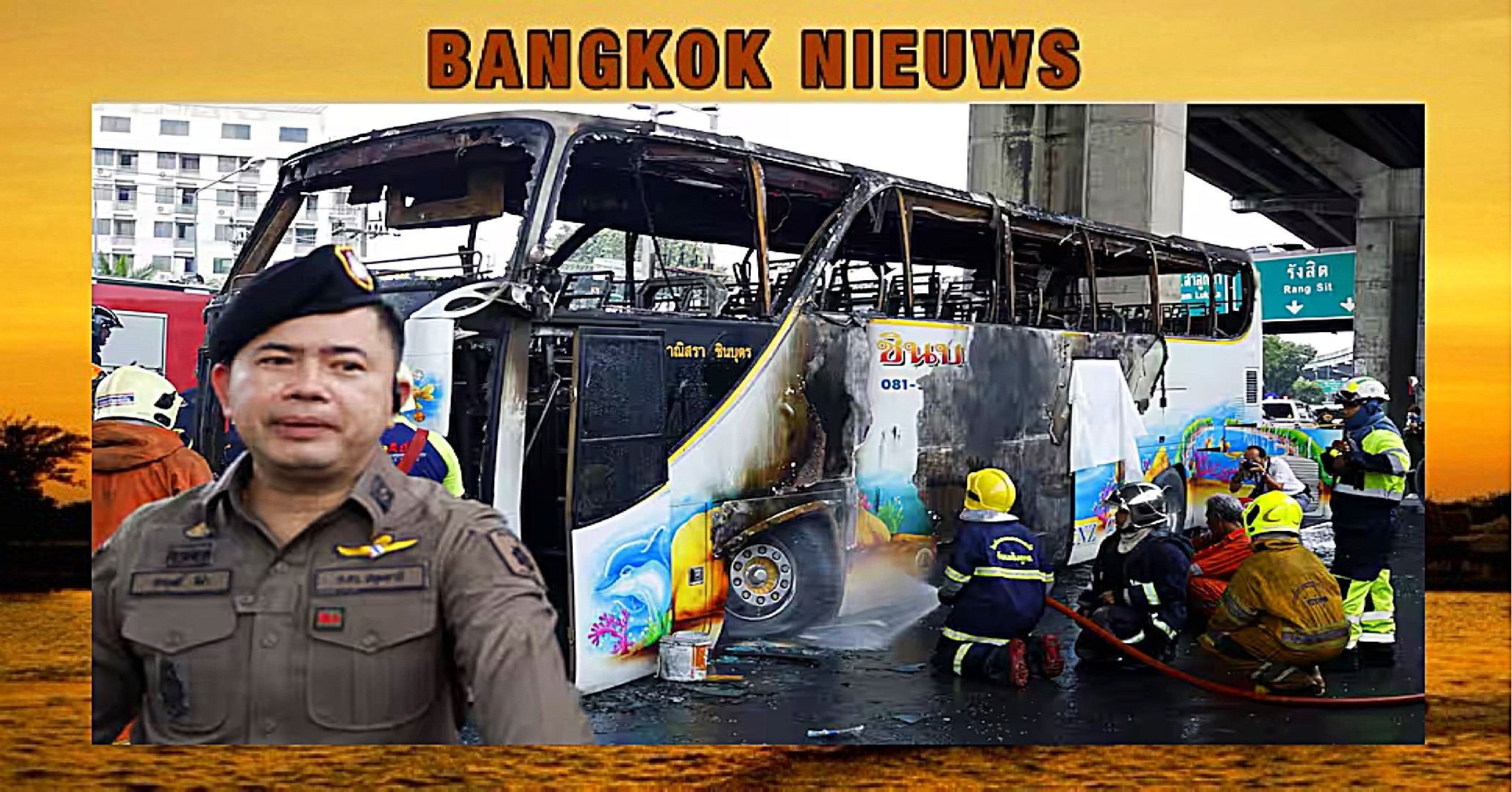 🎥 | Gevluchte chauffeur van verongelukte en uitgebrande Thaise bus opgepakt