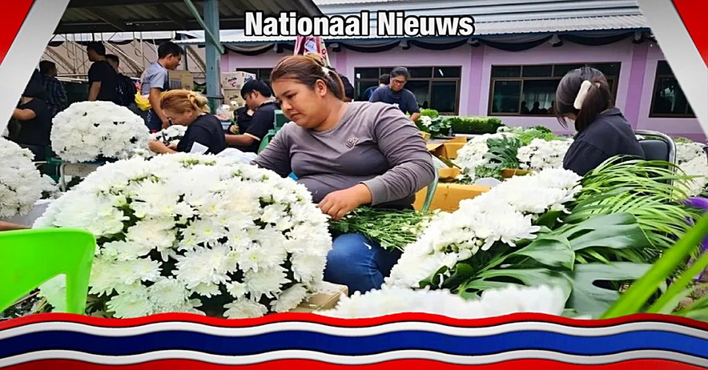 Thailand is in diepe rouw | Thaise bloemist doneert duizend bloemen ter nagedachtenis aan slachtoffers van schoolbus brand in Bangkok