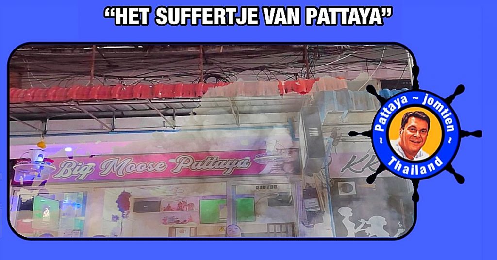 Behoorlijke brand uitgebroken in bierbar “Big Moose” in het centrum va. Pattaya, bewoners moesten geëvacueerd worden