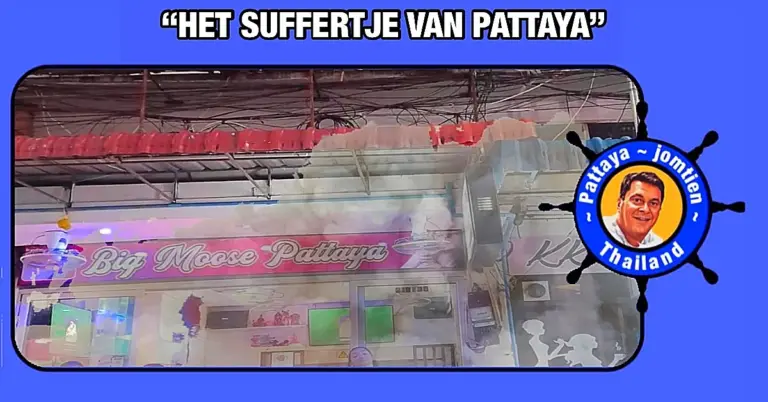 Behoorlijke brand uitgebroken in bierbar “Big Moose” in het centrum va. Pattaya, bewoners moesten geëvacueerd worden