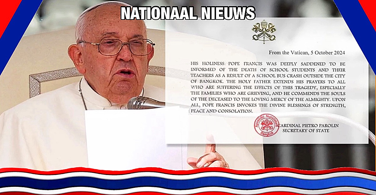 Paus Franciscus biedt condoleances en gebeden aan voor 23 slachtoffers van busbrand