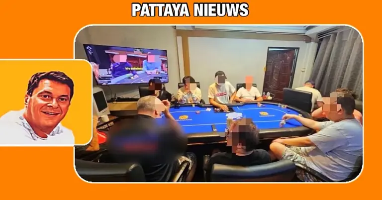 Elf mensen tijdens het illegaal pokeren in Pattaya gearresteerd, het zou  voornamelijk buitenlanders gaan