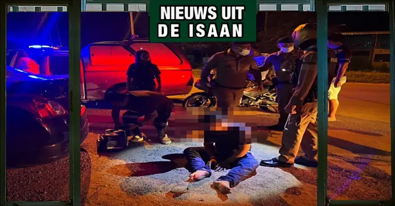 Gehaktbalverkoper slaat in Noordoost-Thailand een brutale aanvaller buiten westen 